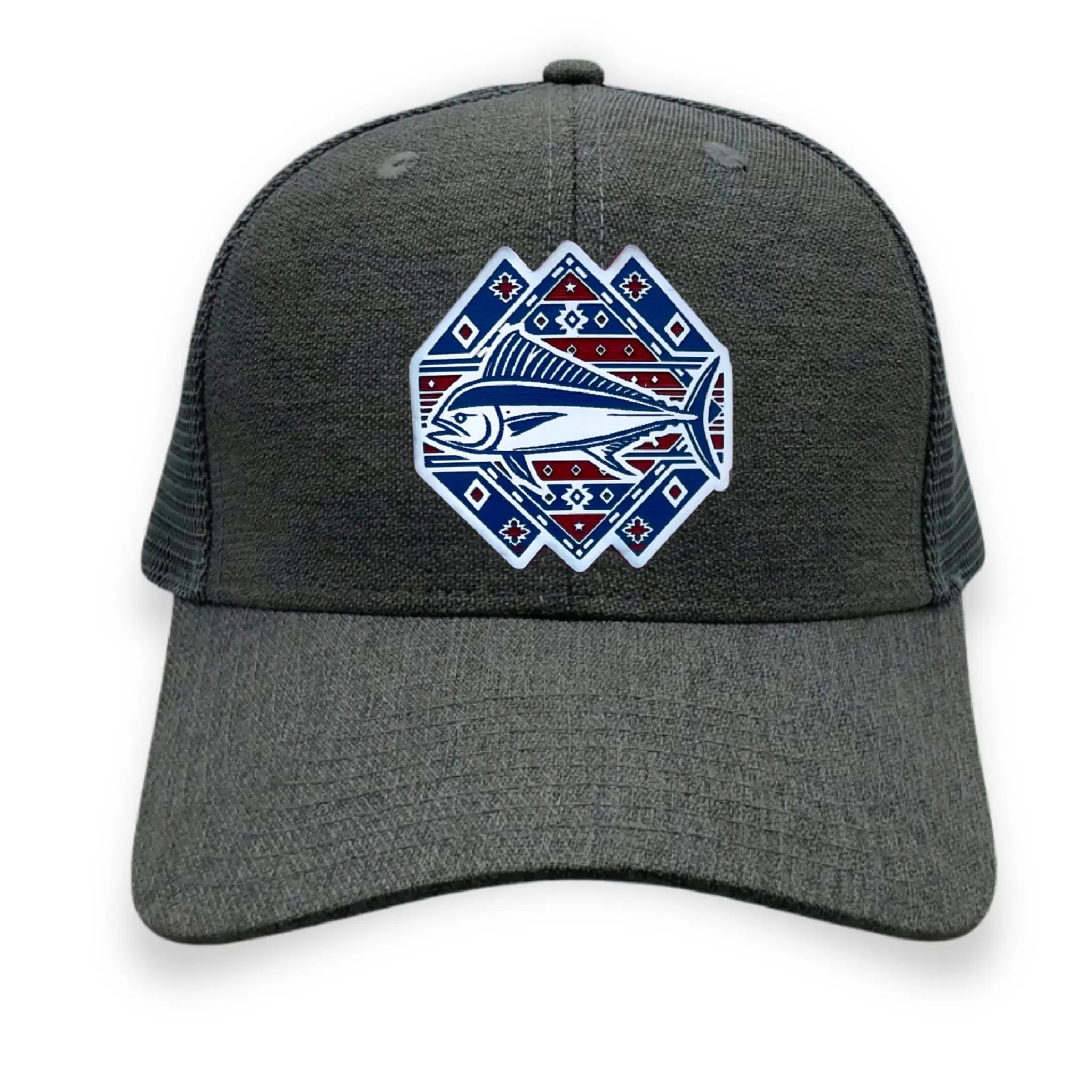 Mahi Mahi Patch Hat – Santa Fe Art Trucker and Rope Hat – Rustic Pines ...