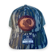 Mossy Oak Bottomland Camo Hat with Leather Turkey Patch