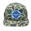 Marsh rope hat with a detailed acrylic blue marlin patch on the front. Features a breathable mesh back and an adjustable snapback closure. The flat bill provides shade, making it perfect for fishing, boating, and coastal adventure