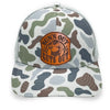 Brackish Lost Hat Co. Slate hat with Sun’s Out Guts Out leather patch – low-profile dad bod hat for outdoors
